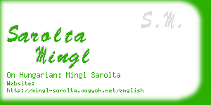 sarolta mingl business card